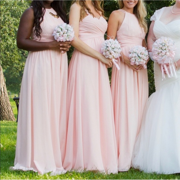 jjshouse blush pink bridesmaid dresses